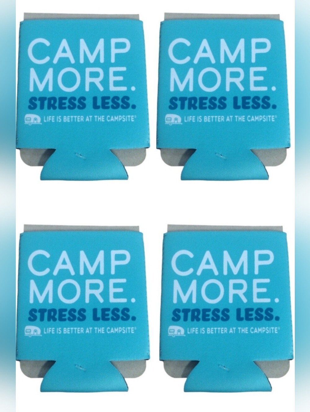 BOGO: Camp Mpre Stress Less Can Koozies SET 4